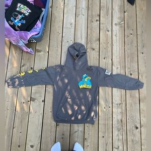 Mens Skater Sweater Cookie Monster Hoodie